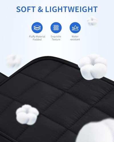 Narwey Quilted Makeup Bag Puffy Make up Bag Cosmetic Bag Organizer, Puffer Travel Toiletry Bag for Traveling Women Girl, Travel Bag for Toiletries, Skincare Medicine Bags (Black) - color: Y-Black