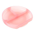 Bumkins Toddler and Baby Suction Plate, Silicone Divided Grip Dish for Babies and Kids, Baby Led Weaning, Children Feeding Supplies, Non Skid Sticky Bottom, Ages 6 Months Up, Pink Jelly - color: B3 Pink Jelly-GD