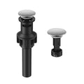 Bathroom Sink Drain with Overflow with Hair Catcher Anti-Clog Sink Strainer | Hurran Bathroom Sink Stopper for 1.65"-1.9" Hole, Plastic Pop-up Drain for Bathroom Vanity Vessel Sink, Brushed Nickel - color: Brushed Nickel