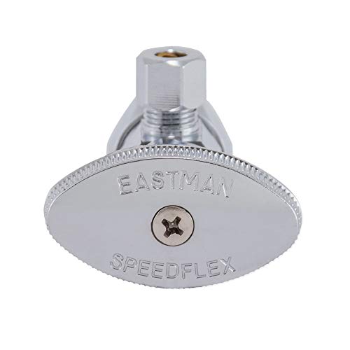 Eastman 5/8 Inch OD Compression x 1/4 Inch OD Compression Multi-Turn Angle Stop Valve, Brass Plumbing Fitting, Chrome, 04344LF (Pack of 2) - size: 1/4 in. OD x 5/8 in. OD (Pack of 2)