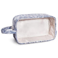 Narwey Clear Toiletry Bags for Traveling Women Men, Clear Travel Bags for Toiletries Makeup Bag Cosmetic Bag with Zipper, Make Up Organizer, Skincare Bag (Blue Leaf) - color: Blue Leaf
