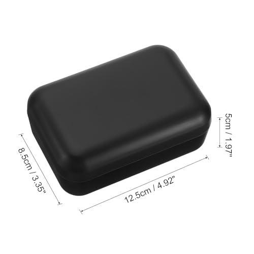 uxcell Wooden Soap Holder, Self-Draining Soap Box with Lid Wooden Soap Bar Tray for Shower Bathroom Kitchen, Black - color: Black