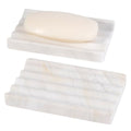 2 Pcs Soap Holder for Bathroom, Marble Soap Dish for Kitchen Countertop, Soap Tray Draining with Creative Wavy Design, Bar Soap Saver for Bath Tub, Sponges, Italian Natural Stone(Agiax) - color: Agiax