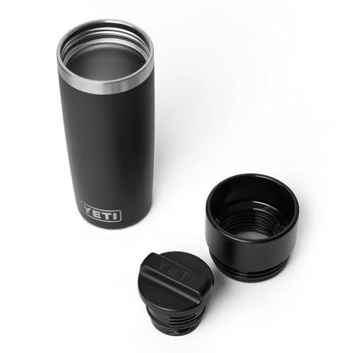 YETI Rambler 16 oz Travel Bottle, Stainless Steel, Vacuum Insulated with Leakproof Commuter Cap, Black - color: Black, size: 16 Ounces