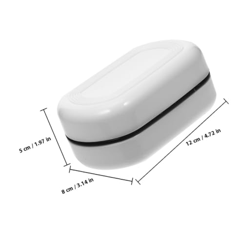 2pcs Double Layer Soap Dish with Lid Household Shower Soap Holder for Bathroom Use White Plastic Set