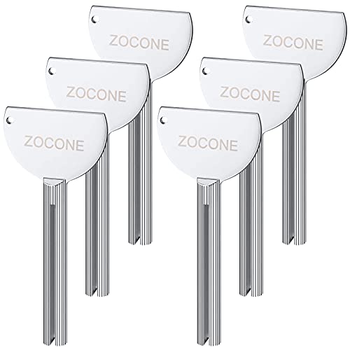 ZOCONE Toothpaste Squeezer, 6pcs Metal Tube Squeezer Key Stainless Steel Toothpaste Roller Tube Wringer for Paint, Cream, Cosmetic and Hair Dye(C) - color: C