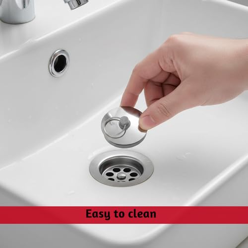 4PCS Stainless Steel Sink Stopper Drain Plug, Rubber Drain-Stoppers, Tub Drain-Stopper, Bathtub Stopper Plugs with Hanging Ring, Universal Bathtub Plug Drain-Stopper for Kitchen and Bathroom (4 Size)
