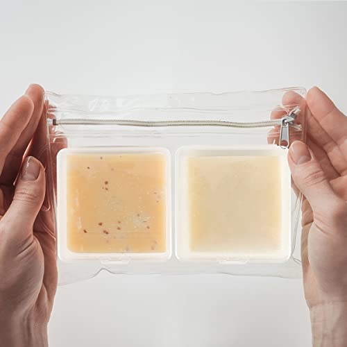 Travel Soap Dish, Soap Box Case with Bar Soap Saver Pad Portable Soap Rest for Bathroom Shower Home Outdoor Gym Fitness Vonpri (Transparent 2Pack) - color: Transparent 2pack
