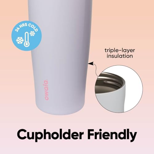 Owala FreeSip Sway Insulated Stainless Steel Water Bottle with Two-Way Spout, Built-In Straw and Bucket Handle, Made for Travel, School, and Sports, 40oz, BPA Free, Leak Proof, Beach House - color: Beach House, size: 40 Ounces
