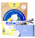 BLUELAND Toilet Bowl Cleaner Tablets, 14 Count (Pack of 1), Lemon Cedar, Plastic-Free, No Harsh Chemicals, Plant-Based, Septic-Safe, Removes Lime, Rust, Hard Water and Toilet Ring Stains - size: 14 Count (Pack of 1)