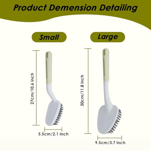 3 Pack Shower Scrub Brush Set, Stiff Bristles Grout Cleaner Brush, Scrub Brushes for Cleaning Bathtub, Bathroom, Shower, Tile, Carpet, Kitchen, Sink, Floor (Green) - color: Green