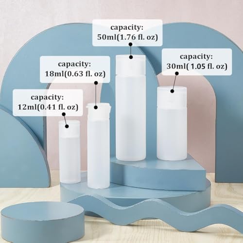 BENECREAT 10 Pack 18ml 0.6oz Small Travel Squeeze Bottles Refillable Makeup Foundation Container Travel Essentials Sample Bottles for Toiletries, Shampoo Toner Cosmetic - size: ['18 ml']