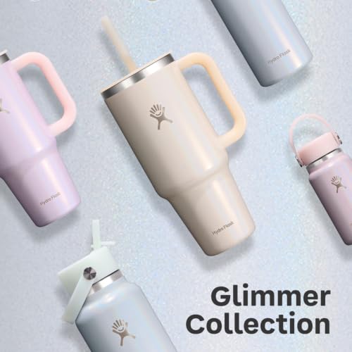 Hydro Flask Micro Bottle - Leak Proof Purse or Pocket Flask - Insulated Mini Water Bottle 6.7 Oz Glimmer Pink - color: GLIMMER PINK
