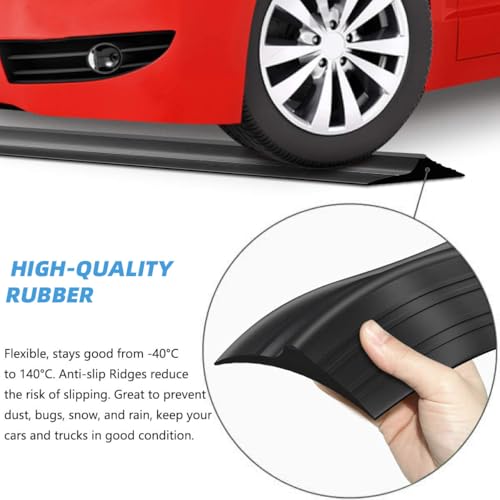 Jin&Bao Universal Garage Door Threshold Seal Strip 10FT Kit, Bottom Waterproof Rubber Weather Stripping Replacement（Black, 1 Adhesive） - color: Black, size: 10 Feet