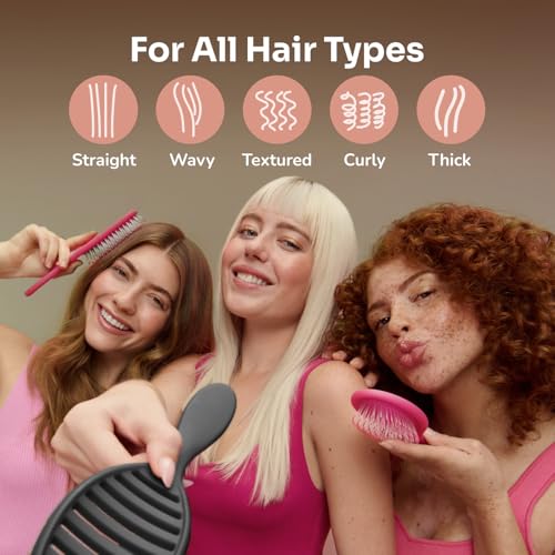 Wet Brush Ceramic Speed Dry Hair Brush, Purple - Vented Design & Soft HeatFlex Bristles for Blow-Dry Safe Styling - Ergonomic Handle for Pain-Free Detangling - Hair Accessories for All Hair Types - color: Purple