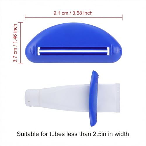 4 Pcs Toothpaste Tube Squeezer, Plastic Toothpaste Roller Dispenser Tube Squeezer Tool for Bathroom Cream, Facial Cleanser