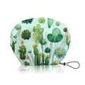 Shower Cap Adjustable Waterproof Double Layer Elastic Reusable Hair Bath Cap Cute Aesthetic for Women Girls-Cactus - color: R14-Cactus
