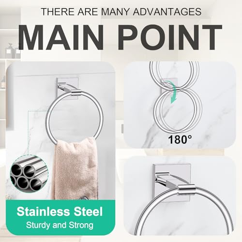Chrome Towel Bar Bathroom Hardware Accessories Set, 5 Pieces Toilet Paper Holder Towel Holder Set, 23.6 Inch Stainless Steel Towel Racks for Bathroom Wall Mounted - color: Polished Chrome, size: 5pieces A