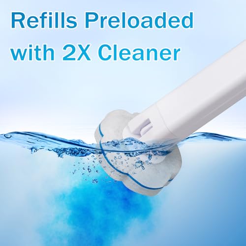 80 PCS Disposable Toilet Brush Cleaner Refills，Toilet Bowl Brush Handle Refills Cleaning System Replacement Heads Cleaner Pads for Bathtub Wash Basin (Only Refills，Only Fits Ucaimao) - White - size: 0 set+80 refills-White