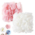2 in 1 Loofah Sponges 2-Pack Dual-Sided Exfoliating Bath Sponges for Shower & Loofah Washcloth for Bar Soap Premium Body Scrubber with Drawstring for Gentle Skin Smoothing - Pink＆Beige - style: Pink＆Beige