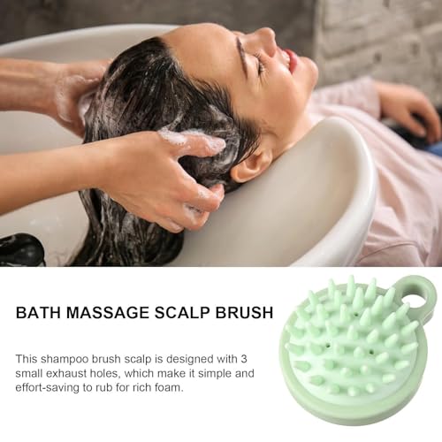 Hair Scalp Massager - Scalp Shampoo Massager | Scalp Massager Brush | Shampoo Brush with Silicone Bristles | Scalp Massager Shampoo Brush | Head Scubber for Wife Women Father Men Husband - color: Green