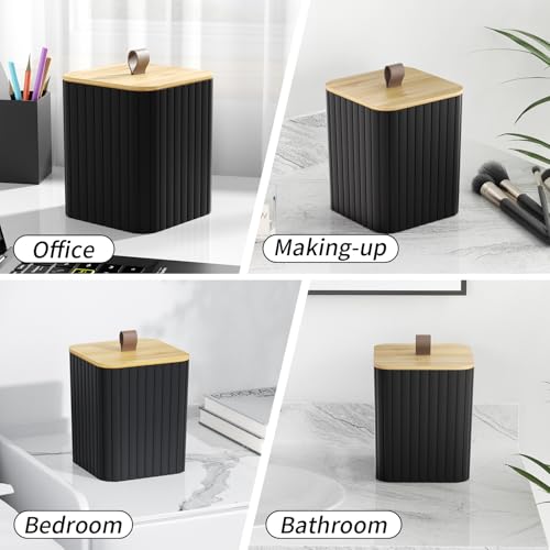 Bathroom Accessory Set - Black Bathroom Set, 12PC Bathroom Accessories Set, Black Bathroom Accessories Set, Mini Trash Can, Toilet Brush, Trash Can & Soap Dispenser - size: Bathroom Set, style: Black