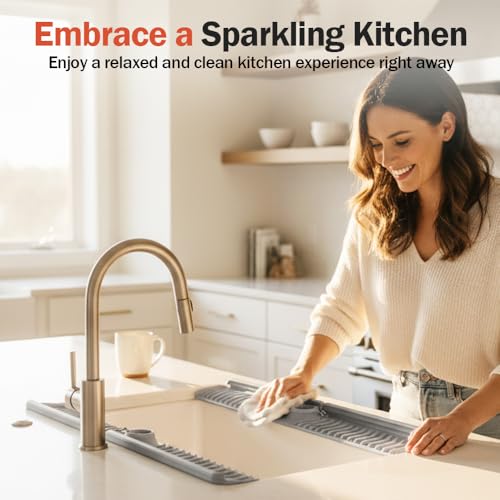Kitchen Sink Faucet Mat, 30in Extra Long Foldable Silicone Faucet Guard & Splash Guard, 2026 Multi-Functional Draining Mat to Keep Countertops Dry, Protect Backsplash from Splash (Dark Green) - color: Dark Green