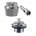 Tub Drain Removal Tool and Bathtub Drain Assembly Kit, 1.5 Inch Tub Drain Extractor Wrench with Lift-n-Turn Drain Stopper, 1-1/2" x 11.5 Coarse Thread, Chrome Plated Plumbing Repair Kit - color: Silver, size: Tub Drain Kit