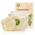 Travel Size Egyptian Loofah, Natural Body & Face Exfoliating Sponge, Quick Dry, Lightweight, Rich Lather,Rough Bath Sponge Set (3 Pack) - color: 3pack