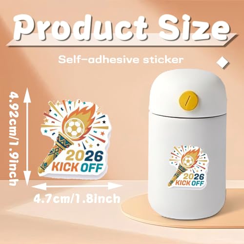 100 Pcs World Cup Football Soccer Stickers Soccer Sports Sticker Set for Adults World Cup Soccer Vinyl Waterproof Stickers for Water Bottles Laptops Bike Car Motorcycle Skateboard - style: Soccer03