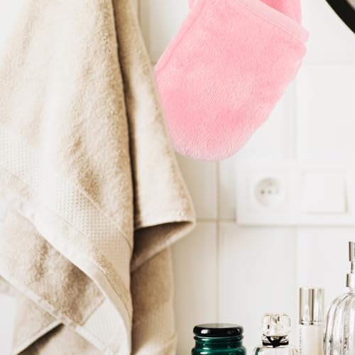 Facial Cleansing Gloves Makeup Remover Mitts Set of 6 Soft Reusable Gloves for Daily Skincare Routine and Travel 4.92X3.93 Inches
