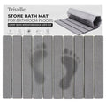 Extra Large Stone Bath Mat Made From Diatomaceous Earth, Fast Drying Non Slip Bathroom Rug for Shower, Modern Absorbent Mat with Quick Dry Surface for Bathroom Accessories