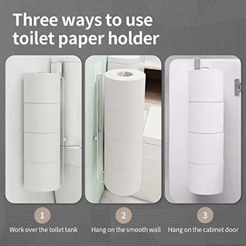 Conworld Toilet Paper Storage for 4 Roll Tissue, Over The Tank Toilet Paper Holder, Stainless Steel Rustproof Toilet Paper Holder Wall Mount, for Rv, Bathroom Storage and Organization, Silver, 1 Pack - color: Silver,hold 4 Rolls-1 Pcs