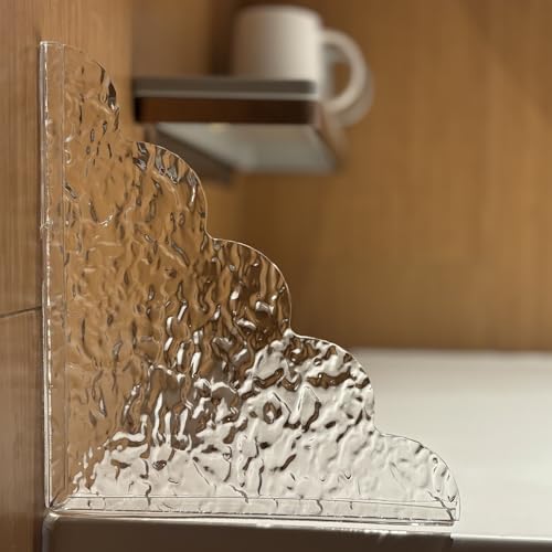 Shower Splash Guard 2-Pack, Self-AdhesiveAcylic Bathtub Water Guards for Kids-Tub Edge Water Guard