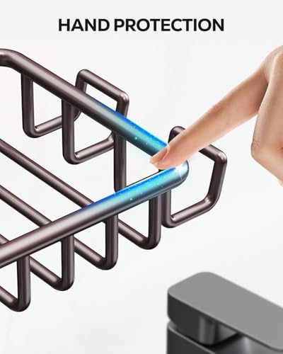 Nieifi Soap Dish Holder with 4 Hooks Stainless Steel Bronze Adhesive for Shower, Bathroom - color: Brown, size: 1 Pack