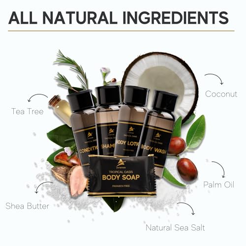 80 Piece Set Hotel Guest Soaps for Bathroom, Travel Size Bulk Toiletries Set, Supplies for Guests, 20 Pack w/ 20 Shampoo 20 Conditioner 20 Body Wash 20 Lotion - size: 80 Piece Set
