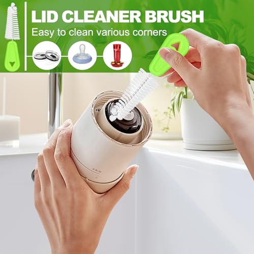 Rnoafmu Bottle Brush Cleaner Set of 3, 14 in Long Handle Water Bottle & 13 in Straw Cleaner Brush for Tumblers,Sports Bottles,Coffee Jugs & Pitchers