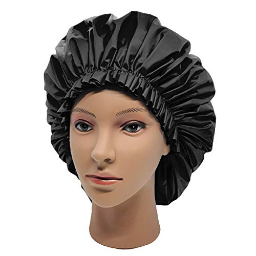 ELEBOX Premium Collection Super Jumbo Shower Cap - color: Black