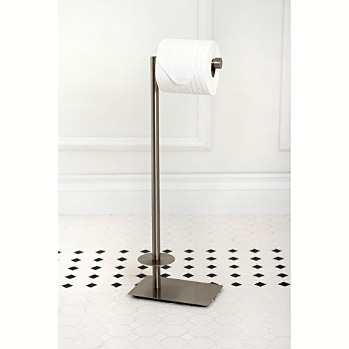 Kingston Brass CC8008 Claremont Freestanding Toilet Paper Holder, 22-3/4-Inch, Satin Nickel - color: Brushed Nickel