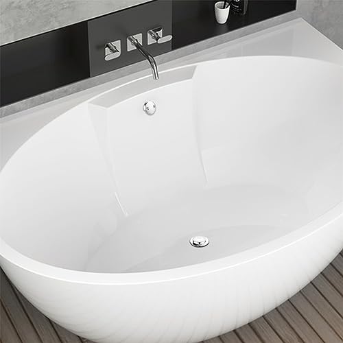 Tip Toe Bathtub Drain Conversion Kit Assembly, Tub Drain Plug Trim Set Bath Tub Drain Stopper with Two-Hole Overflow Faceplate (Chrome Plated) - color: Chrome Plated