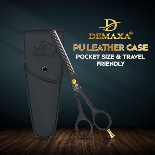 Thinning Shears for Hair Cutting - DEMAXA Hair Thinning Scissors Professional Barber’s Texturizing Shears for Salon & Home Use - 6.5-inch Black High Carbon Stainless Steel Thinning Sheers - color: 6.5" Hair Thinning Black