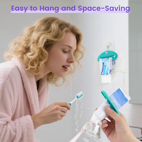 LOVEINUSA Toothpaste Tube Squeezer Dispenser, 4 PCS Tooth Paste Clips | Hanging Roller Squeezer Holder for Saving Toothpaste, Facial Cleanser Creams Paint, Assorted Colors - color: Multicolors-3