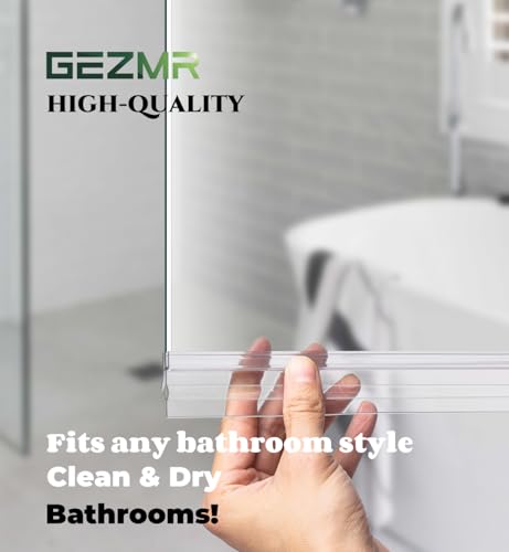 2-Pack Frameless Shower Door Bottom Seal (3/8'' X 39'') Clear Glass Shower Door Seal Strip Shower Door Sweep can Covers up to 20mm Gap - Stop Leaks - size: Standard - 3/8 inch (10mm) - 20mm Gap