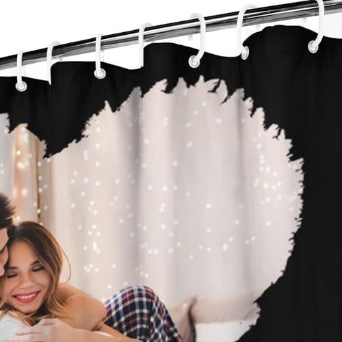 Personalized Shower Curtain Set Custom Photo Shower Curtains Modern Minimalist Home Bathroom Curtain Decor with 12 Hooks 72 Inch Wide * 72 Inch High - color: 1 Photo-3, size: 72"W x 72"L (Pack of 1)