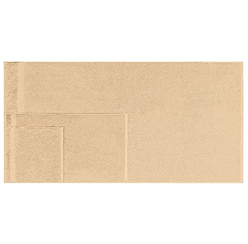 American Bath Towels 100% Cotton 6 Piece Turkish Towel Set, Ultra Soft Absorbent Bathroom Towels, 2 Bath Towel 2 Hand Towels 2 Washcloths, Beige - color: Beige, size: 6 Piece Towel Set XL