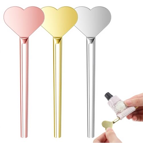 3 Pcs Toothpaste Squeezer, Metal Manual Toothpaste Squeeze Stainless Steel Manual Dispenser Roller Tube Bathroom and Kitchen Gadgets for Maximize Creams Paint Makeup & Beyond