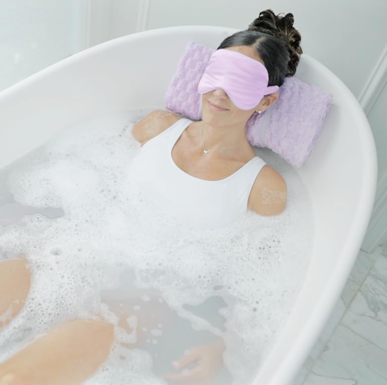 Anti Slip Bath Support – Stop Sliding in Bathtub – Silicone Body Stopper for Soaking Tubs – 44 Suction Cups – Luxury Bath Accessory, Dishwasher Safe - color: Frosted Glass