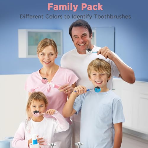 Frekare Toothbrush Covers Caps, Toothbrush Cover Brush Pod Case, Toothbrush Case Protector Fits Most Manual And Electric Tooth Brushes For Bathrooms Household Travel 4 Pack - color: Blue, White, Pink, Rose Pink