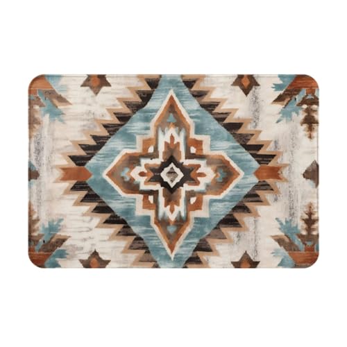 Bath Mat Cowhide Print Western Quick Dry Bathroom Rugs Non Slip Absorbent Shower Flannel Rug Floor Mat for Bathroom,Bathtub,Sink,Bedroom,16"X24" - color: Cay15