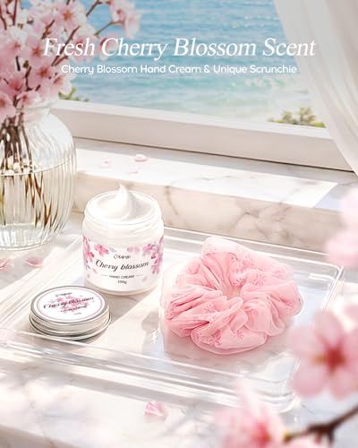 Cherry Blossom Spa Gifts for Women - Luxurious Birthday Spa Bakset with Greeting Card for Women, Self Care Package for Her Birthday, Mothers Day, Thinking of You